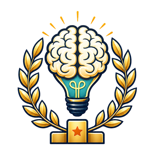 IQ Olympics brain lightbulb logo